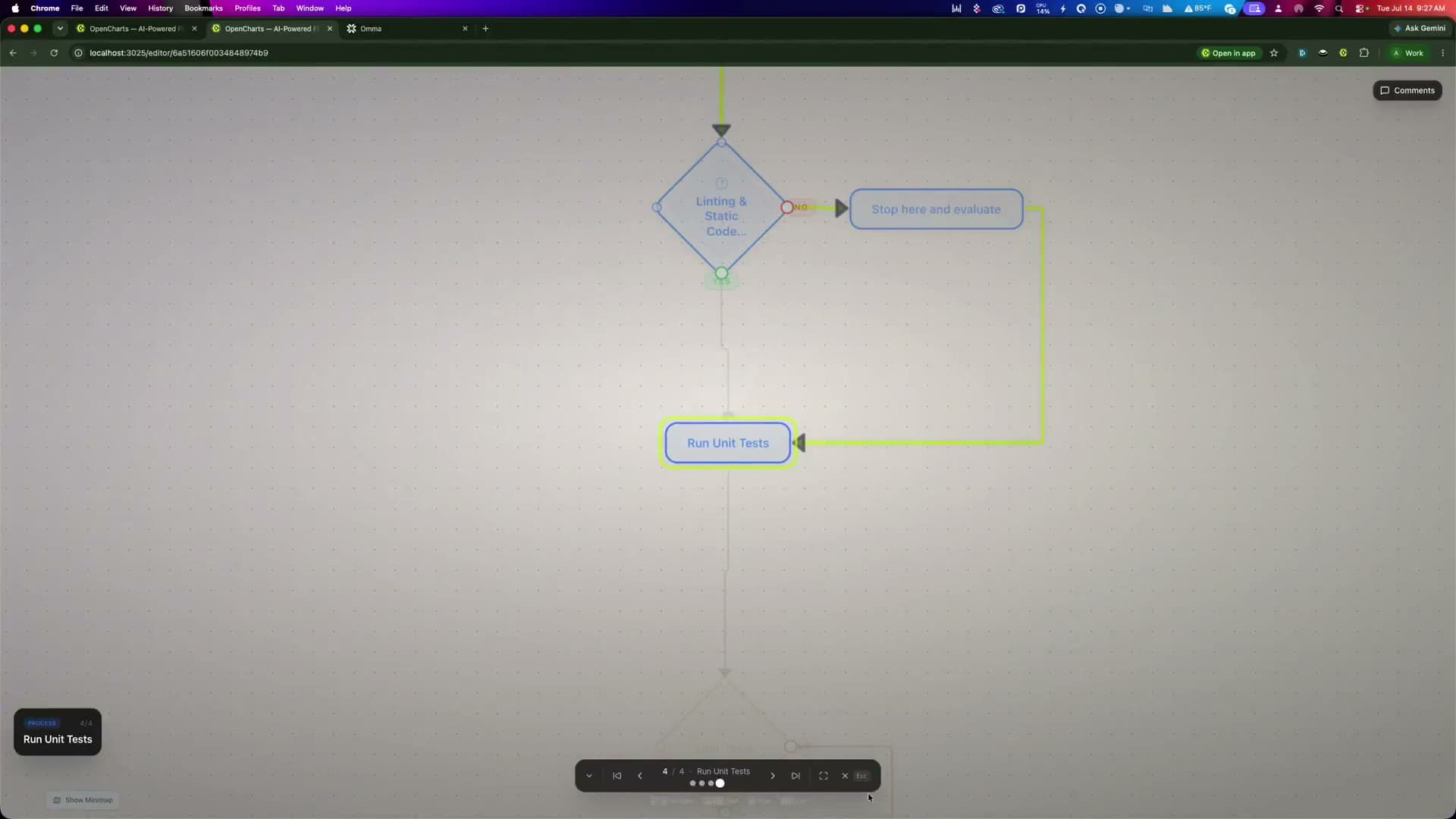 AI flowchart editor